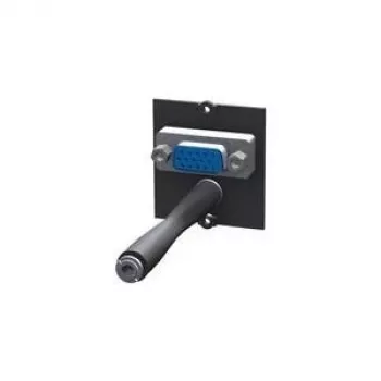 Bachmann Custom modulis - Modulinis Faceplate-Snap-In - HD-15, Mini-Phone Stereo 3,5 mm - Juoda (917.045)