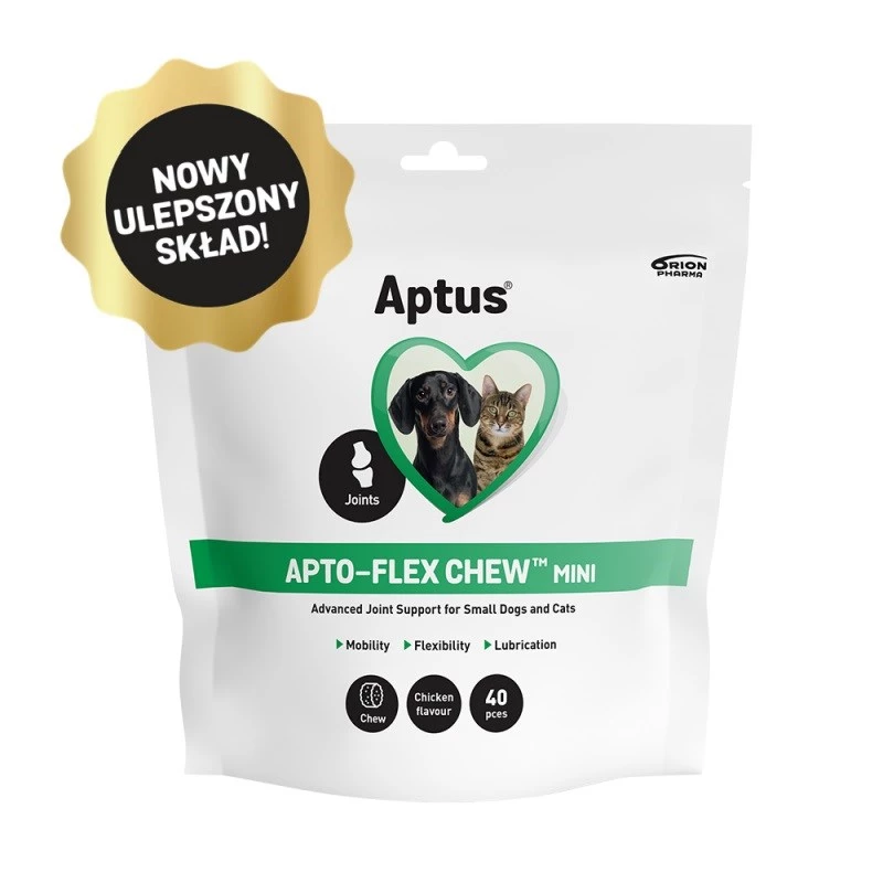 APTUS Apto-flex Chew Mini sąnarių palaikymo papildas šunims ir katėms – 40
