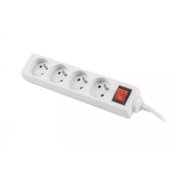 Prailginimo laidas Lanberg PS1-04E-0150-W 1,5 m 4 kištukiniai lizdai vidaus patalpoms baltas