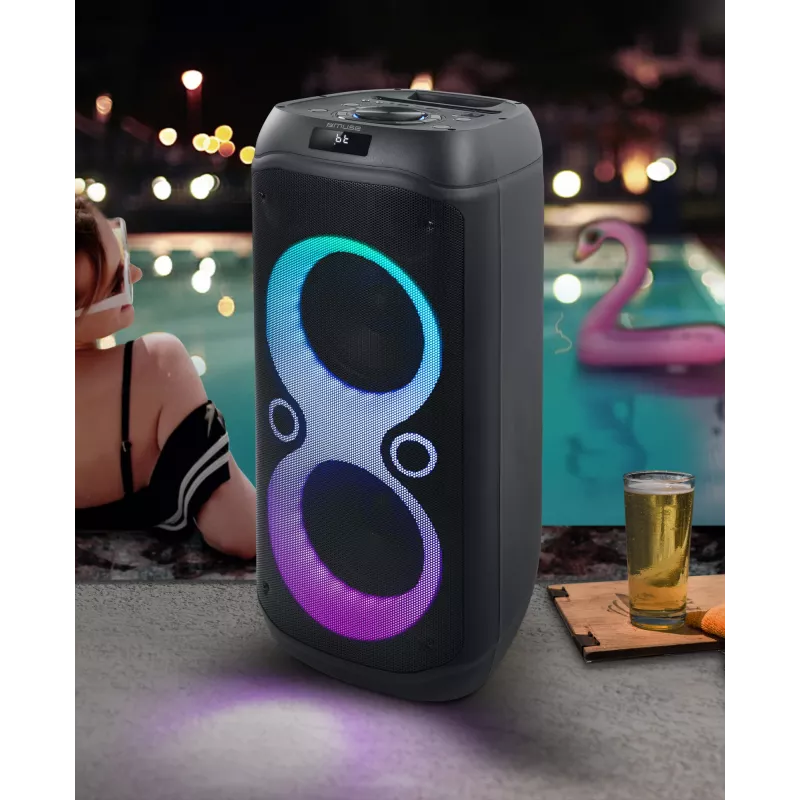 Muse M-1937 DJ nešiojamas vakarėlių garsiakalbis juodas 600 W