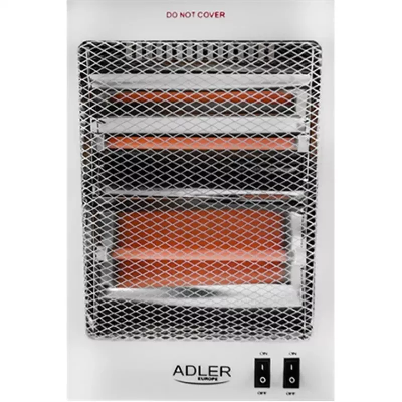 Adler AD 7709 Halogeninis šildytuvas, 800 W, 2 galios lygiai, baltas