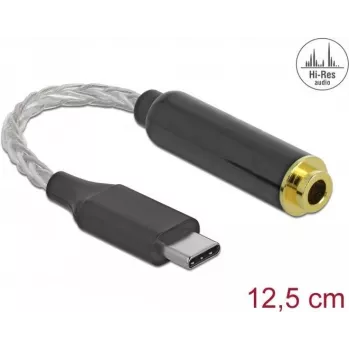 Laidas mobiliajam telefonui DeLOCK 66302 USB C juodas 0,125 m