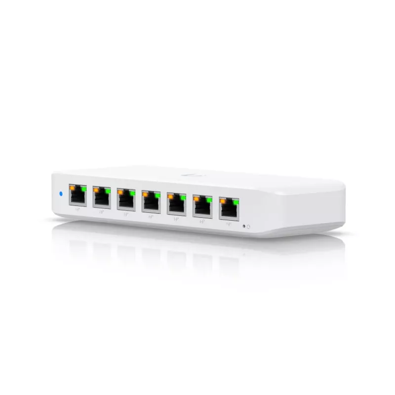 Ubiquiti Ultra 210W valdomas L2 gigabaitinis eterneto jungiklis su PoE, baltas
