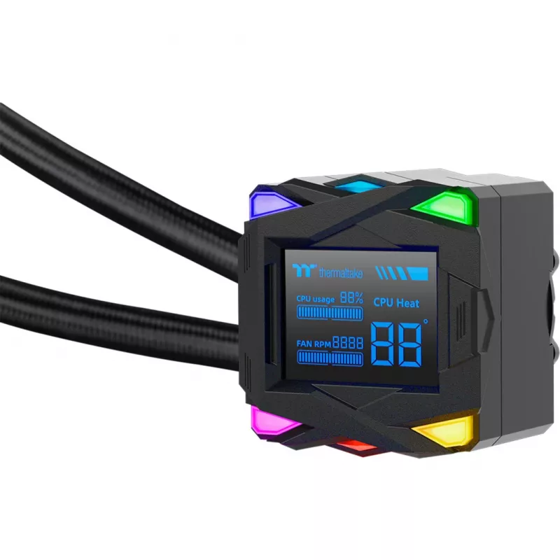Skysčio aušinimo komplektas Thermaltake LA240-S ARGB 12 cm Juodas