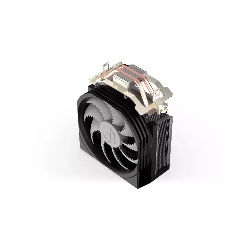 ENDORFY Spartan 5 ARGB, procesoriaus aušintuvas, integruotas Fluctus 120mm ARGB ventiliatorius, ryškus ARGB LED apšvietimas, suderinamas su AM5, AM4, LGA1700, LGA1200