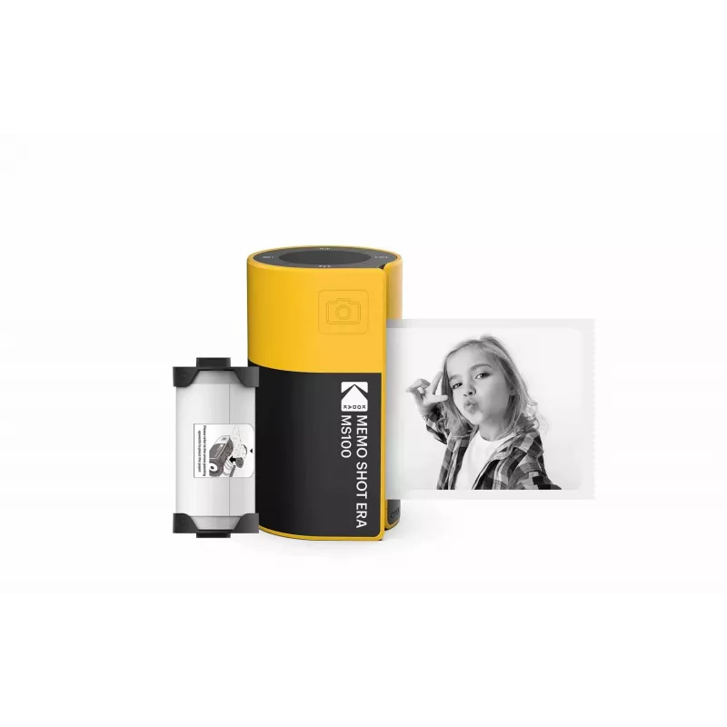 Kodak MemoShot Era MS100 nuotraukų spausdintuvas 68,58 x 45,72 mm juodai geltona