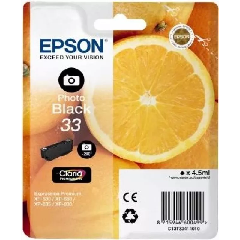 Epson Oranges C13T33414010 kasetė 1 vnt. Originali Fotografinė juoda