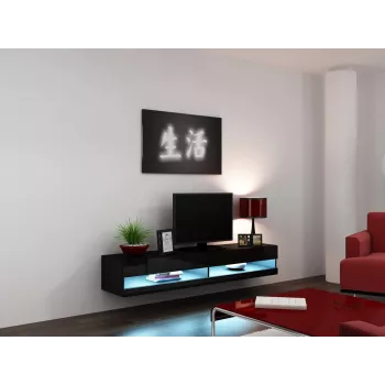 Cama TV stovas VIGO nauja 30/180/40 juodas/juodas blizgus