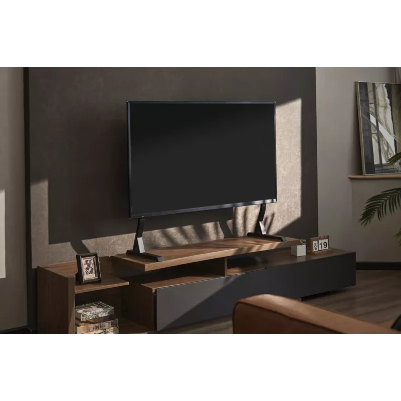 Grindinis TV stovas GEMBIRD TVS-D90F-01, 45–90 colių, plieninis, fiksuoto aukščio, VESA 200×200–800×400, maks. 60 kg