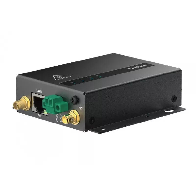 D-Link DWM-311-GP 5G M2M VPN PoE+ maršrutizatorius, RJ45, išorinė antena, IEEE 802.3at, juodas, 48–57 V, -30–70 °C