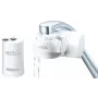 Vandens filtro ant čiaupo BRITA ON TAP V CU CE2 (1052067) — 4 pakopų, 600 l talpa, 3 režimai, 5 adapteriai, balta