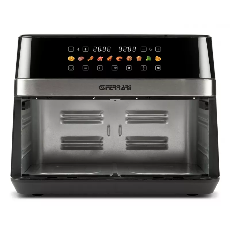 G3 Ferrari G10223 gruzdintuvė Dviguba 12 L Laisvai pastatoma 2200 W Karšto oro gruzdintuvė Juoda, Nerūdijantis plienas