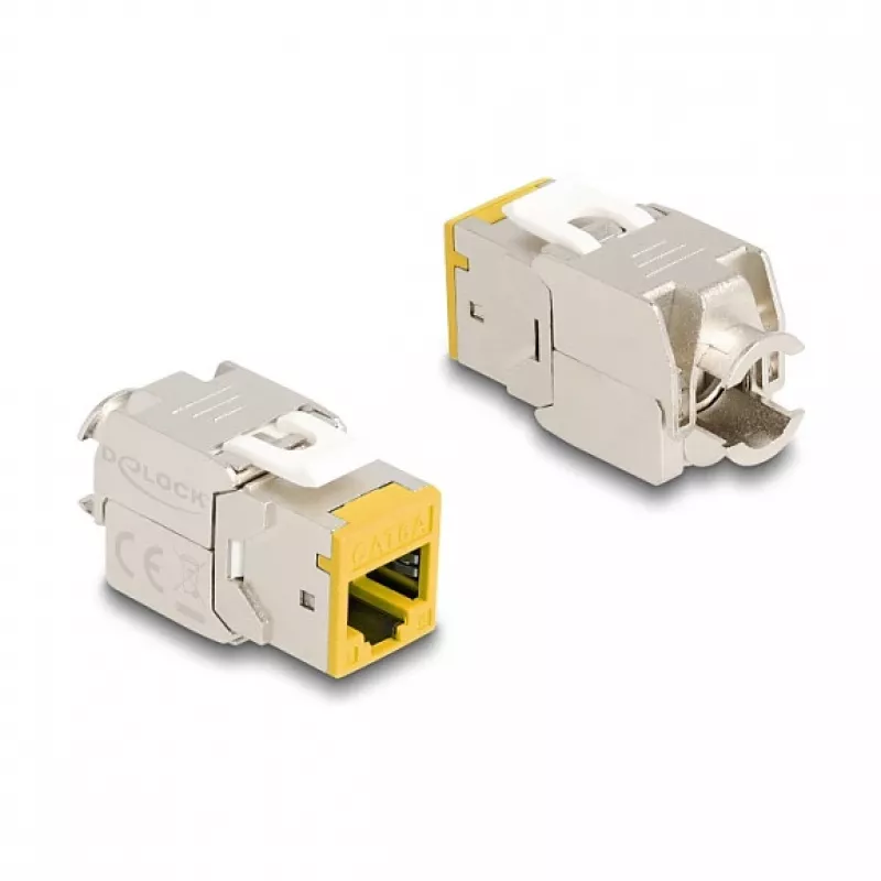 DeLOCK keystone modulis 88111 Flat RJ-45 geltonas 10 vnt.