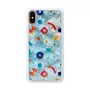 Mobilaus telefono dėklas iKins, skirtas iPhone XS / iPhone X S – baltas „poppin rock“ apsauginis užpakalinis dangtelis