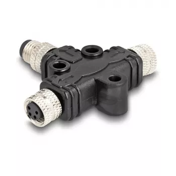 DeLOCK M8 T-Splitter A-koduotas 4 kontaktų kabelio skirstytuvas 1 x kištukas į 2 x lizdą