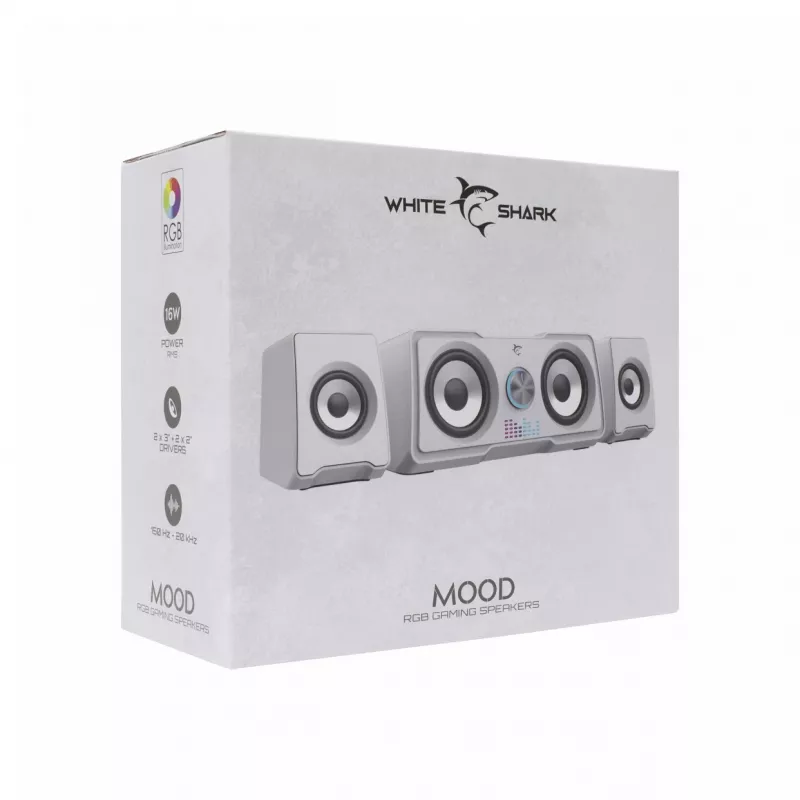 Garsiakalbių sistema White Shark GSP-968 Mood RGB Gaming 2.2 balta