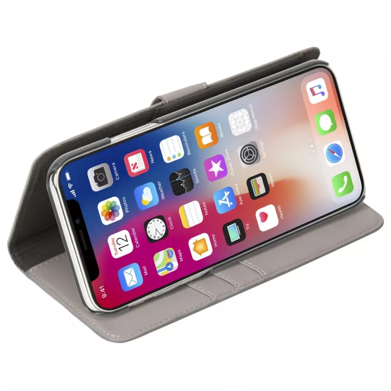 Krusell Loka 2in1 dėklas su užsegimu iPhone XS Max 16,5 cm pilkas