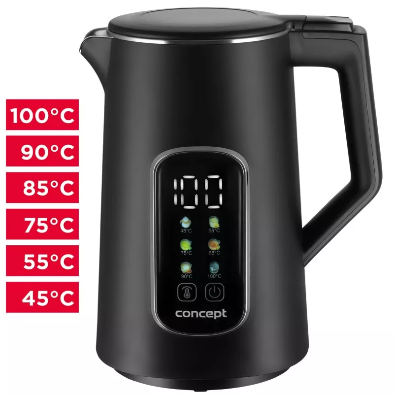Elektrinis virdulys Concept Solution RK3385 su temperatūros valdymu, 1,7 l talpa