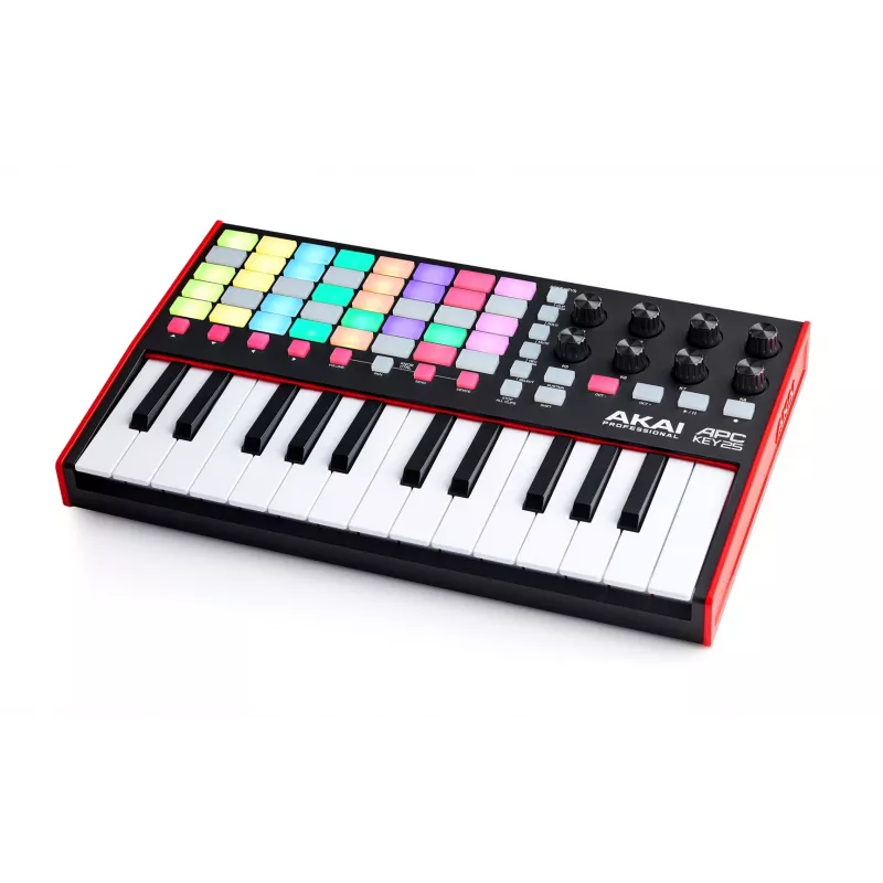 MIDI valdiklis AKAI APC Key 25 MK2 – 25 jautrių klavišų, 40 RGB pagalvėlių, 8 reguliatorių