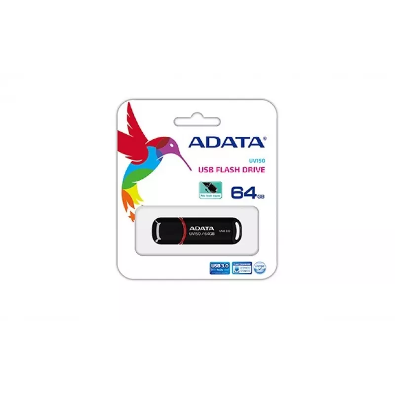 ADATA 64GB DashDrive UV150 USB atmintukas USB Type-A 3.2 Gen 1 (3.1 Gen 1) Juodas