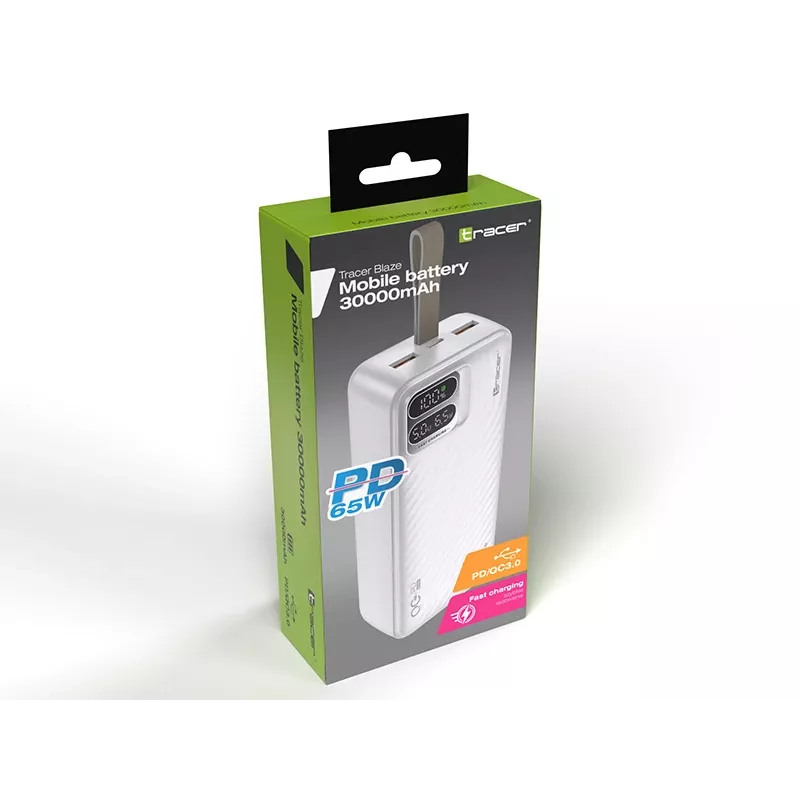 Tracer Blaze 30000 mAh 65 W, balta