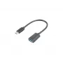 LANBERG AD-UC-UA-04 adapteris USB TYPE-C (vyriškas) - USB Type-A (moteriška) 15cm Juodas