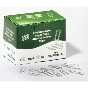 Popieriaus sąvaržėlės metalinės Durable 120725 1000 vnt.