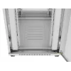 Ant grindų statomas 19 colių 27U tinklo spintos stovas 800x1000 pilkas perforuotomis durelėmis su LCD ekranu LANBERG (plokščia pakuotė)
