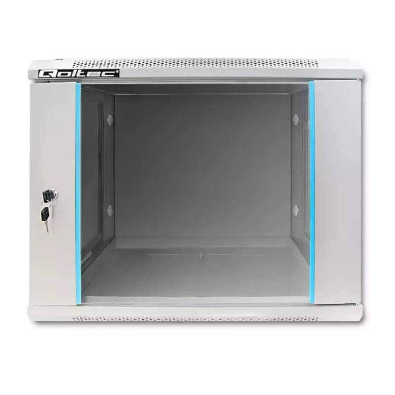 Rack spinta QOLTEC 19 colių 9U 600x500x600 sieninė arba ant grindų montuojama serverinė