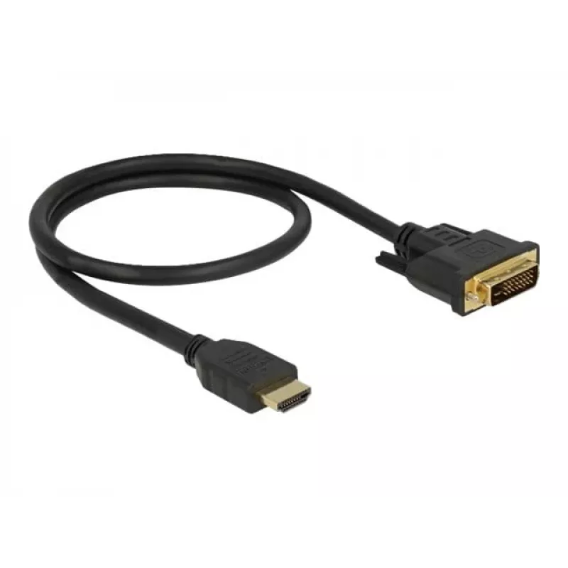 Vaizdo kabelio adapteris DeLOCK 85651 0,5 m HDMI A tipo – DVI juodas