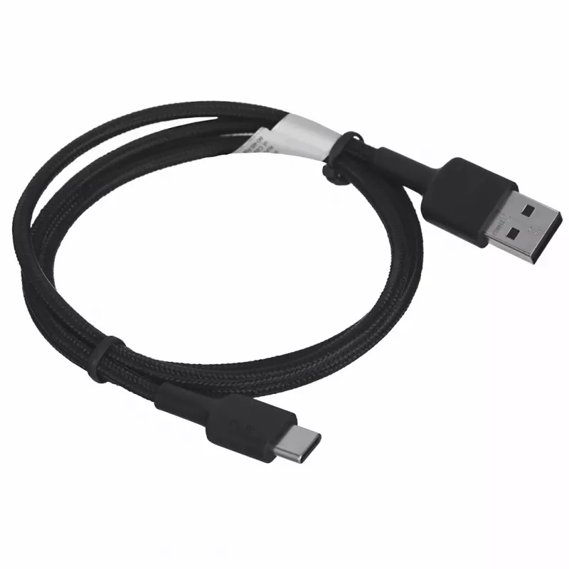 AUKEY CB-CD30 USB-A–USB-C kabelis 0,9 m, nailoninis pynimas, 60W PD, 3A, juodas