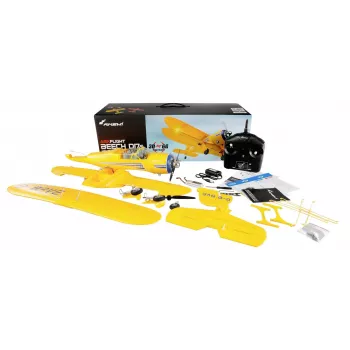 Lėktuvas RC Amewi AMXFlight Beech D17s 3D/6G RTF geltonas, paruoštas skrydžiui