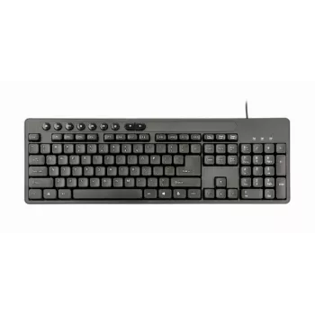 Laidinis pilno dydžio klaviatūros ir pelės rinkinys Gembird KBS-UM-04 USB QWERTY, juoda, 1,5 m laidas