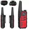 Nešiojama racija Baofeng BF-T25E — 16 kanalų, 0,5 W, Li-Ion 1400 mAh, 2 vnt. komplektas (raudona)