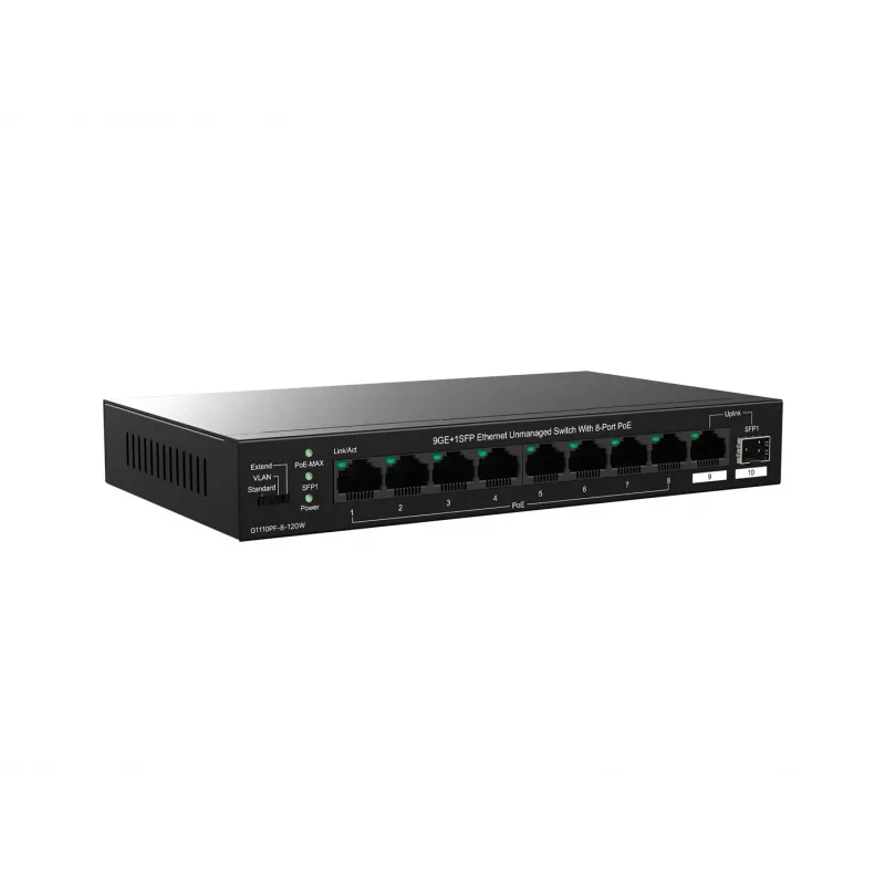 Nevaldomas jungiklis Tenda TEG1110PF-8-120W Gigabit Ethernet PoE 9 prievadai