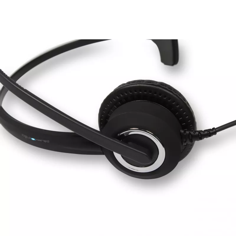 Mono USB ausinės Plusonic 10.1P – viena ausinė skirta pokalbiams su Teams ir Skype