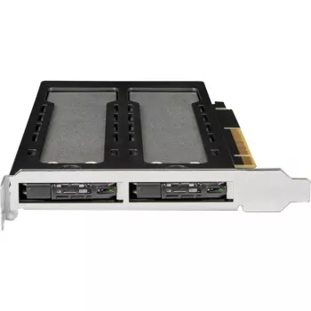 Mobilus laikiklis RAIDSONIC ToughArmor MB842MP-B — 2 išimami lizdai M.2 NVMe diskams, PCIe 4.0 x16