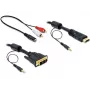 DeLOCK 84455 – DVI-D / HDMI adapterio kabelis 2 m su garso laidu