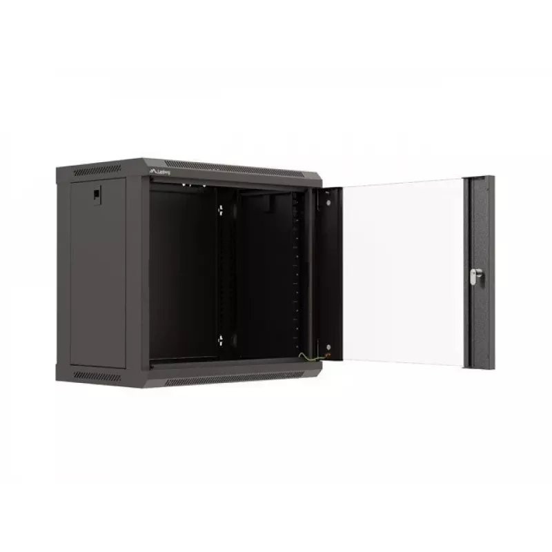 Sieninis stelažas LANBERG WF03-5309-10B, 9U, 500×350×540 mm, maks. apkrova 60 kg, juodas