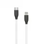Silicone laidas USB Type-C – Lightning (baltas, 1 m)