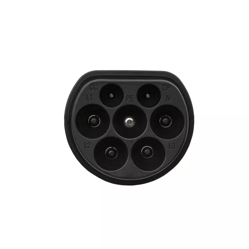Akyga AK-SC-E21 elektromobilio įkrovimo adapteris Type 2 – GB/T, trifazis, 32 A, 22 kW, IP55, juodas