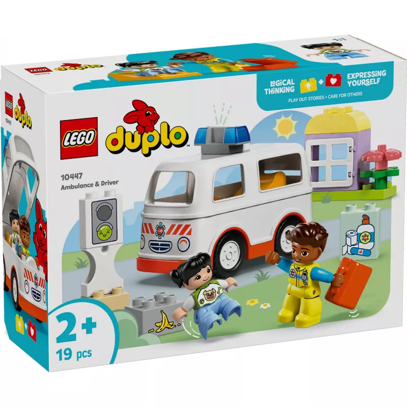 LEGO DUPLO 10447 Greitosios pagalbos automobilis su vairuotoju