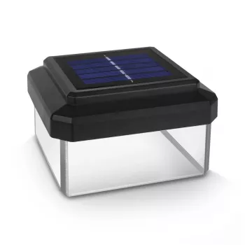 GB128 LED saulės energijos lempa tvoros stulpui, Juoda - Žalia Mėlyna