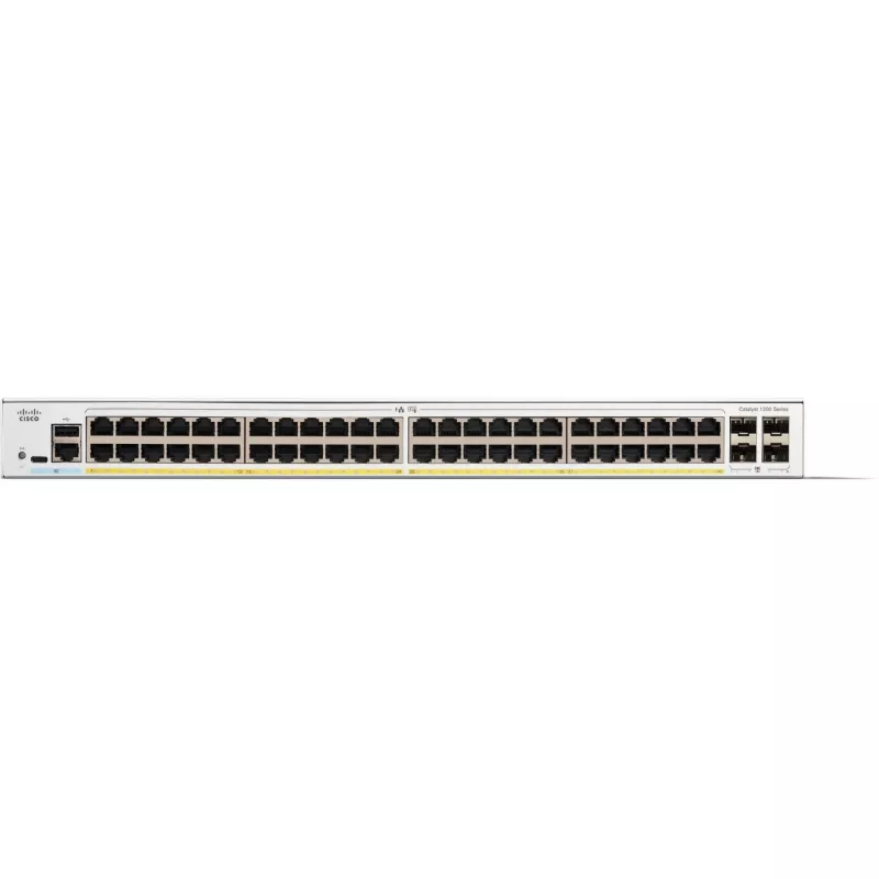 Valdomas tinklo jungiklis Cisco Catalyst 1200-48P-4G 48 prievadų GE PoE 4x1GE SFP