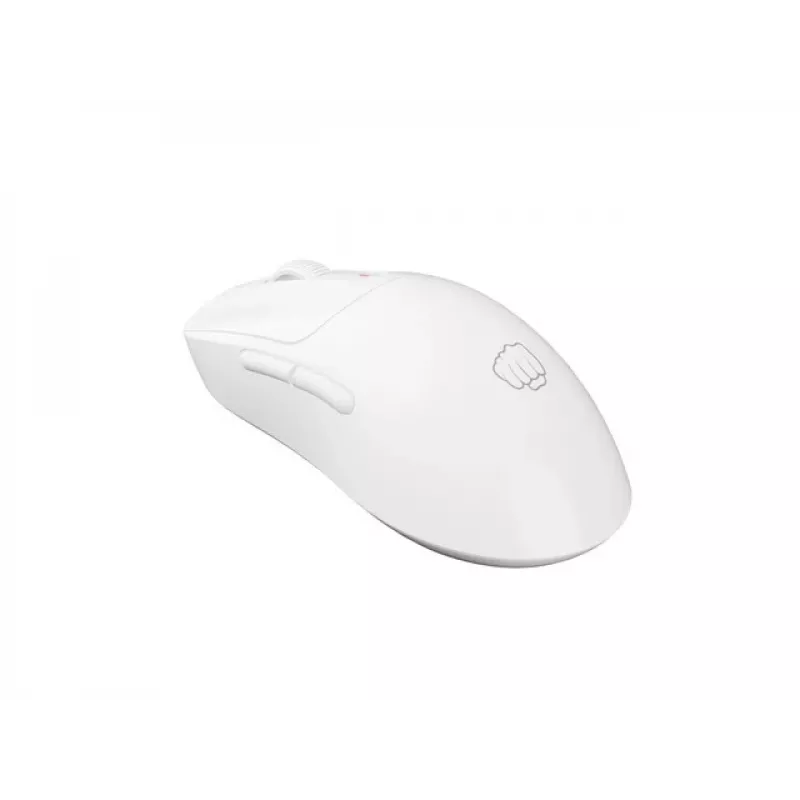 Belaidė pelė Fury Tanto T4 – 12000 DPI, balta, pritaikomi mygtukai, ergonomiška