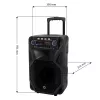 Nešiojama karaoke kolonėlė MANTA SPK5021PRO 80W RMS, 12 col. žemų dažnių garsiakalbis, Bluetooth, baterija iki 5 val., SD/USB, mikrofono ir gitaros įėjimai