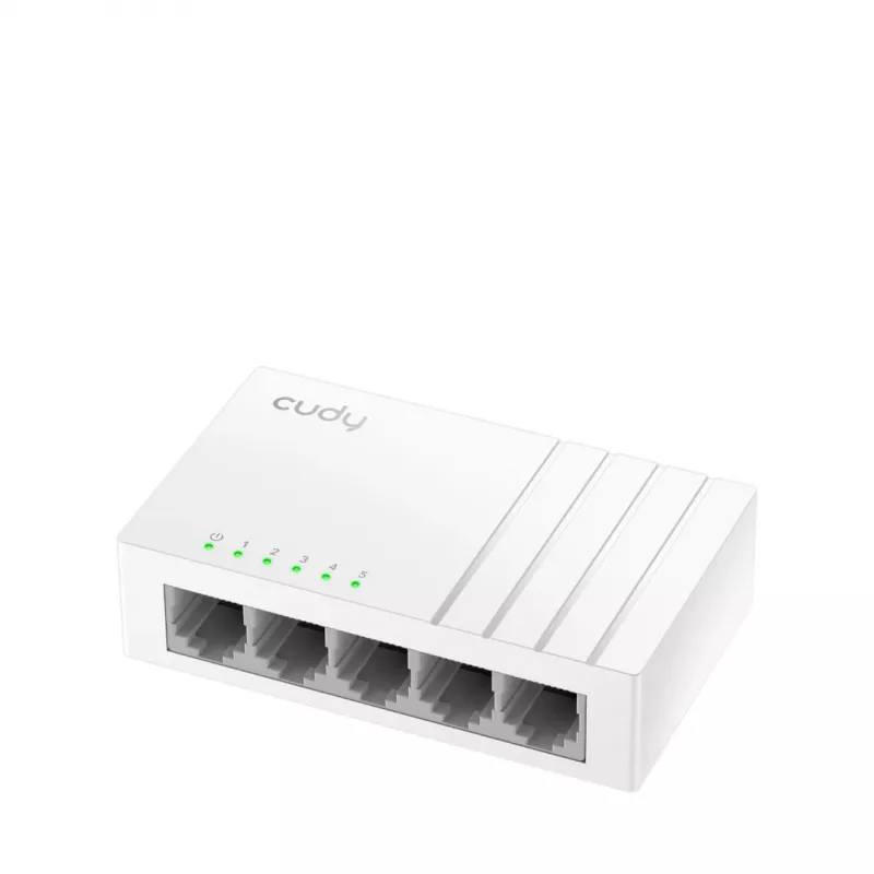 Cudy GS105U tinklo jungiklis – 5 prievadų Gigabit Ethernet (10/100/1000), baltas, 5 V