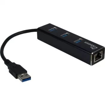 Inter-Tech Argus IT-310 - USB 3.0 ir Ethernet stalinis centras