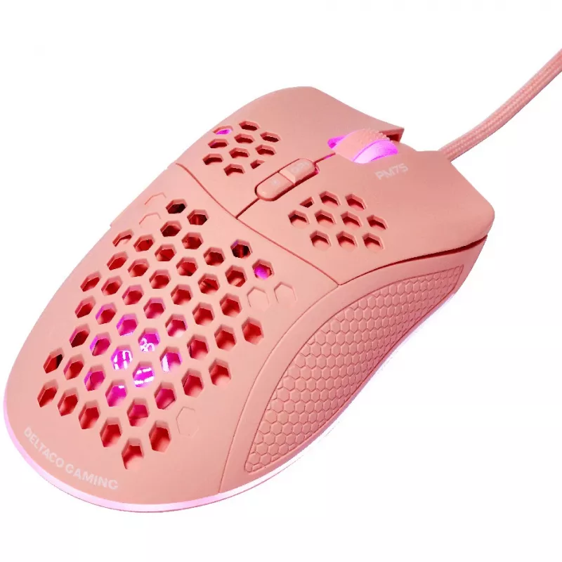 Deltaco GAM-108-P Lengva žaidimų pelė su RGB apšvietimu
