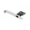 Vidinė tinklo plokštė LANBERG PCE-1GB-201, PCI Express, 1× RJ-45 Gigabit (1000 Mbit/s), juoda